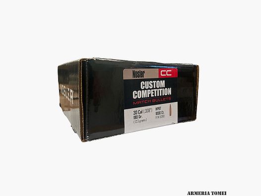 GESCHOSSE – NOSLER – CUSTOM COMPETITION 30 Kal. (.308″) HPBT 190gr (12,3 Gramm) -51268