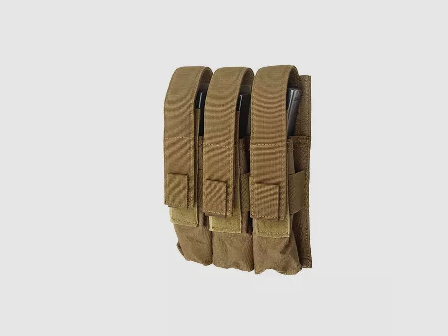 3er Magazinpouch "M5", Molle&Gürtel (Tan/Coyote)