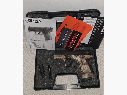 Walther Kryptec Camo P22Q P 22 Q P22 9mm PAK Schreckschuss SRS Pistole Gas Schreckschusspistole