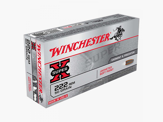 Winchester Super-X .222 Rem. 50GR JSP 20 cartouches