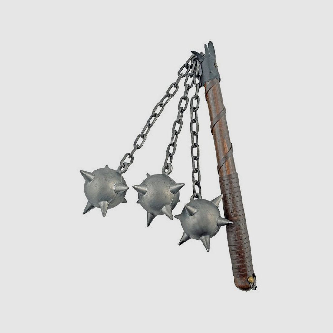 Morgenstern mit drei Metallkugeln und Kette