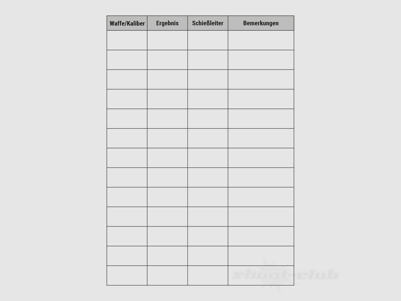 shoot-club GmbH Księga strzelecka Dowody strzeleckie