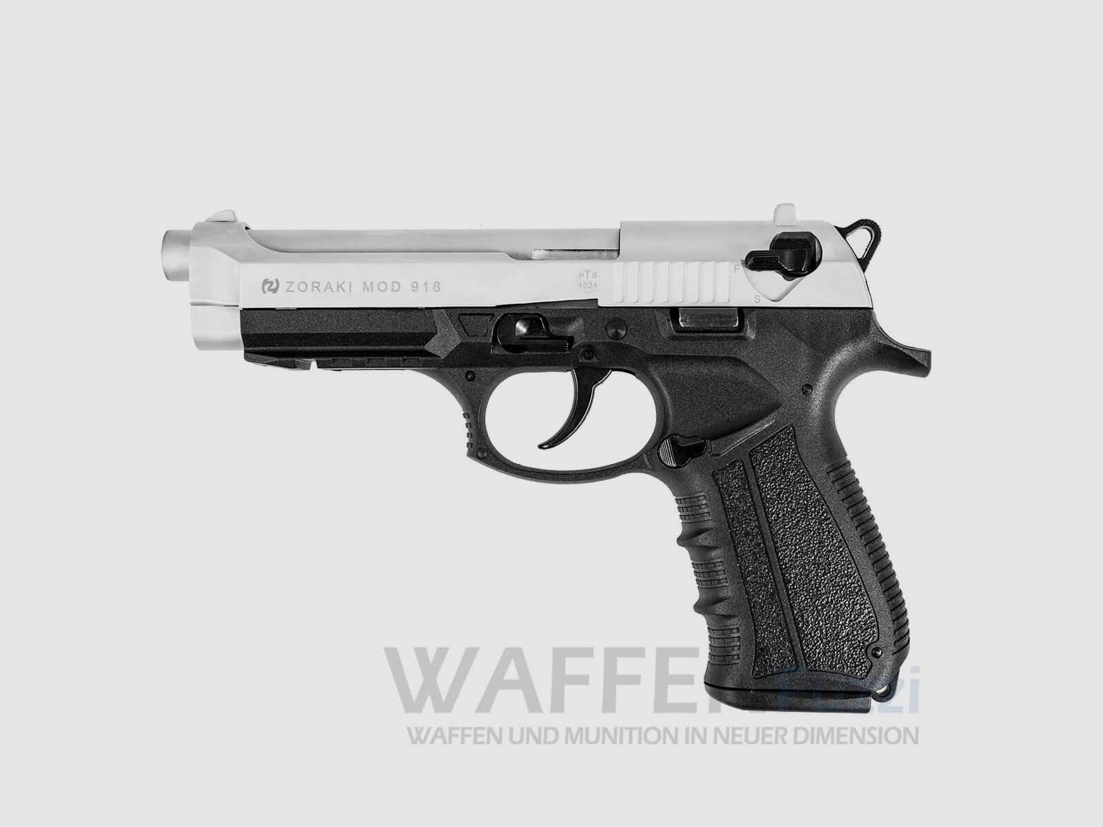 Zoraki 918-P schreckschusswapen 9mm matte chroom