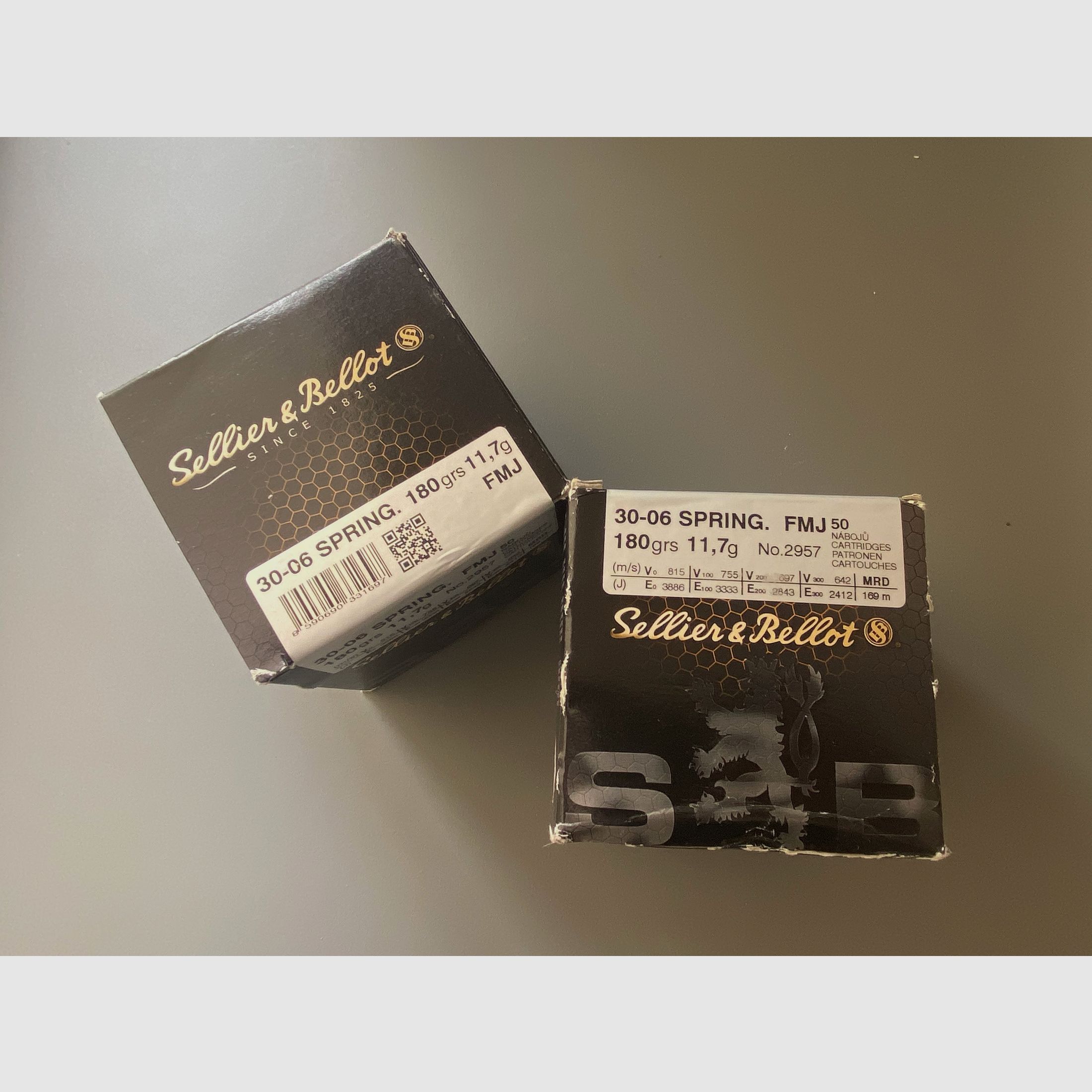 Sellier & Bellot .30-06 Springfield 180grs 11,7g FMJ 50 Schuss Schüttpackung