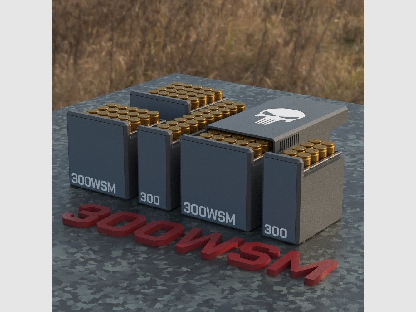 Filamelt Munitionsbox / Ammo .300 WSM – Patronenbox für 50 Schuss, Made in Germany