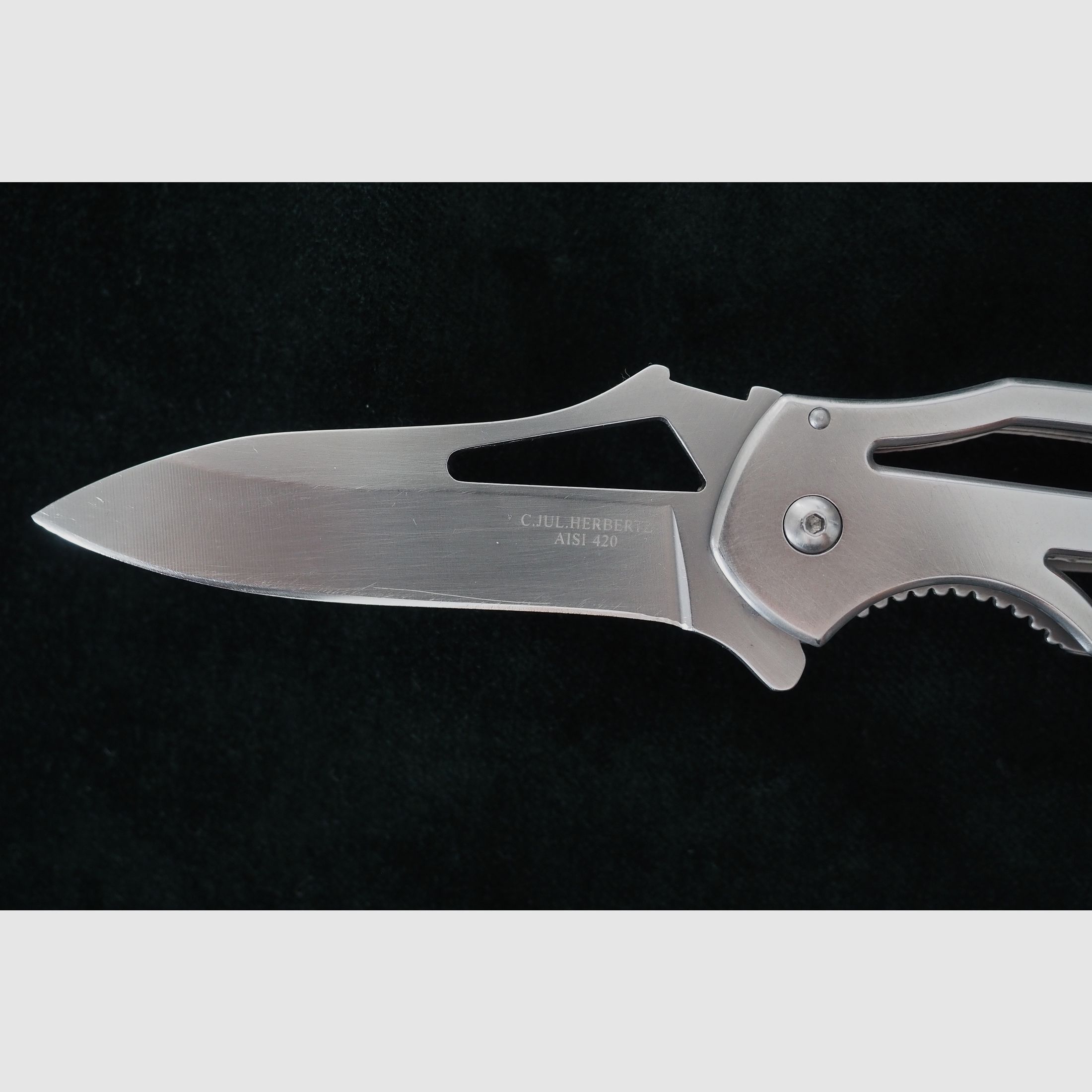 C. Julius Herbertz AISI 420 Skelett Messer, Einhandmesser