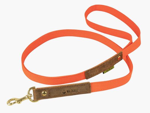 Waldkauz Führleine ''Wadenbeißer'' / Länge 120cm Orange