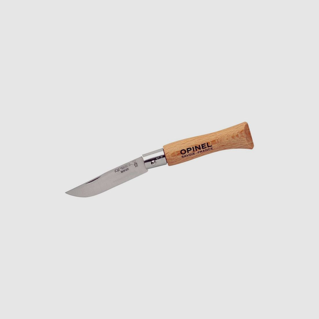 Opinel Cuchillo Opinel tamaño 4 de acero inoxidable cuchillo plegable