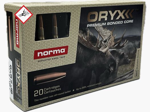 Norma cartridge ORYX caliber 8X57 JS 12.7g 196grs