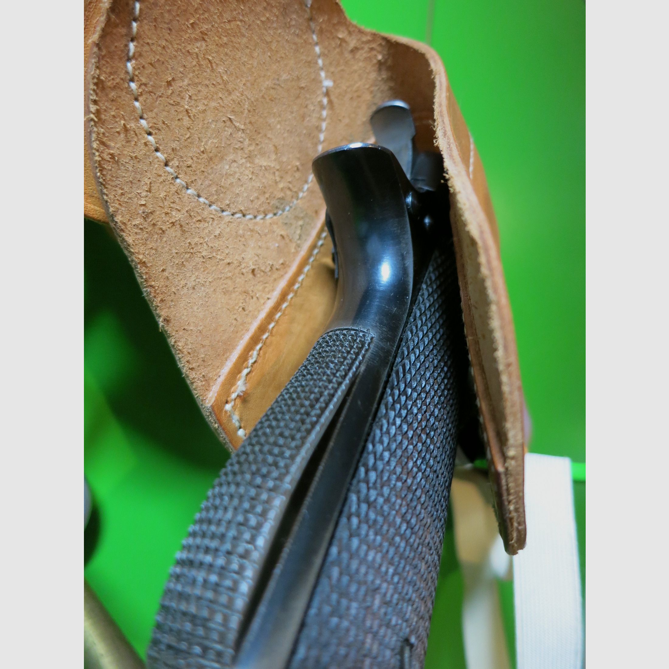 Shoulder holster, quick-draw holster revolver + pistol 5" e.g. 1911, leather + textile, image 2 of 2