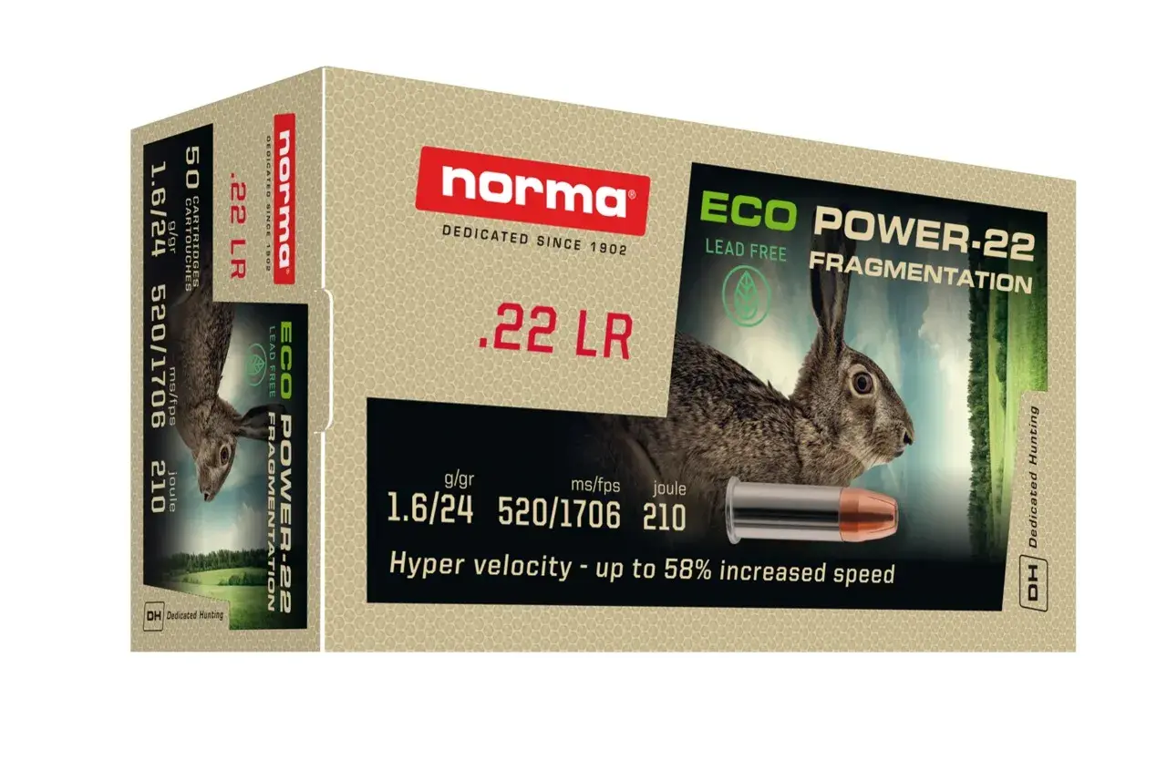 Patronen 22LR Norma Eco Power 25 grains bleifrei, Bild 2 von 2