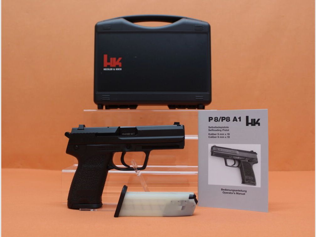 Heckler&Koch Ha.Pistole 9mmLuger Heckler&Koch/H&K HK P8 A1 108mm Feld-Zug-Lauf/ 3-Dot Visierung (9mmPara/9x19)