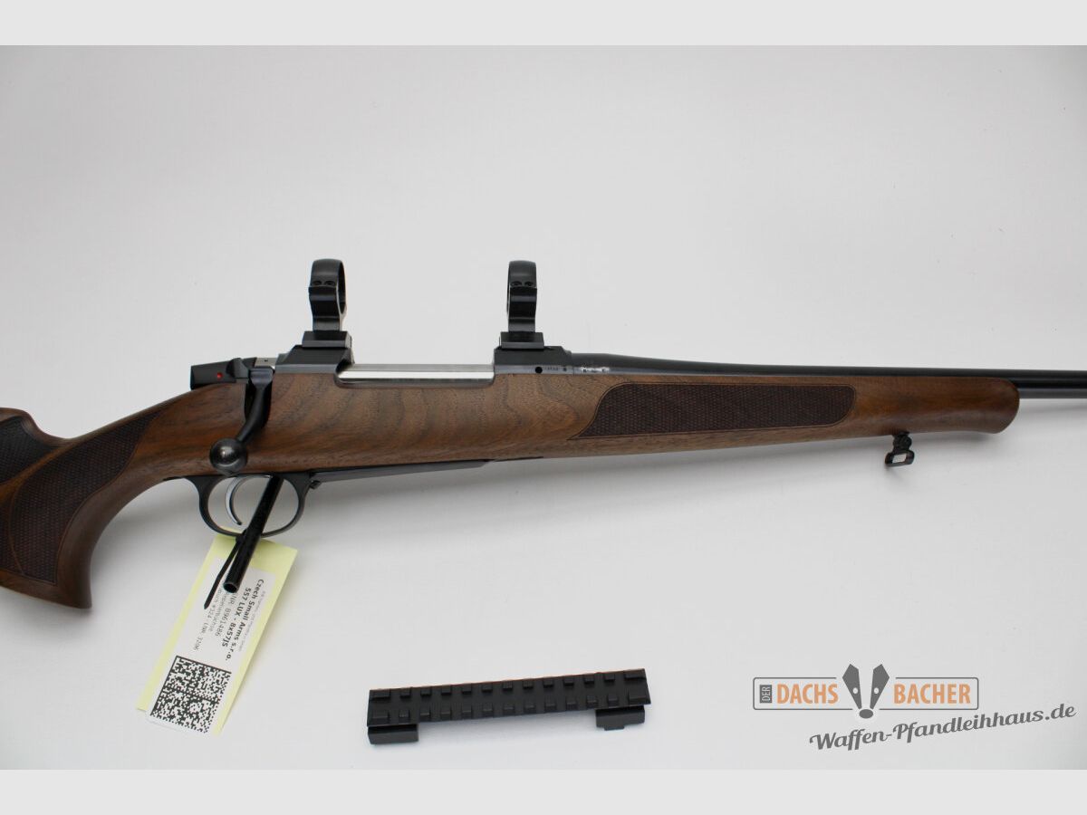 Rep. Büchse CZ 557 LUX Kal. 8x57 Mündungsgewinde mit Schiene und 30er Ringen, Bild 6 von 8