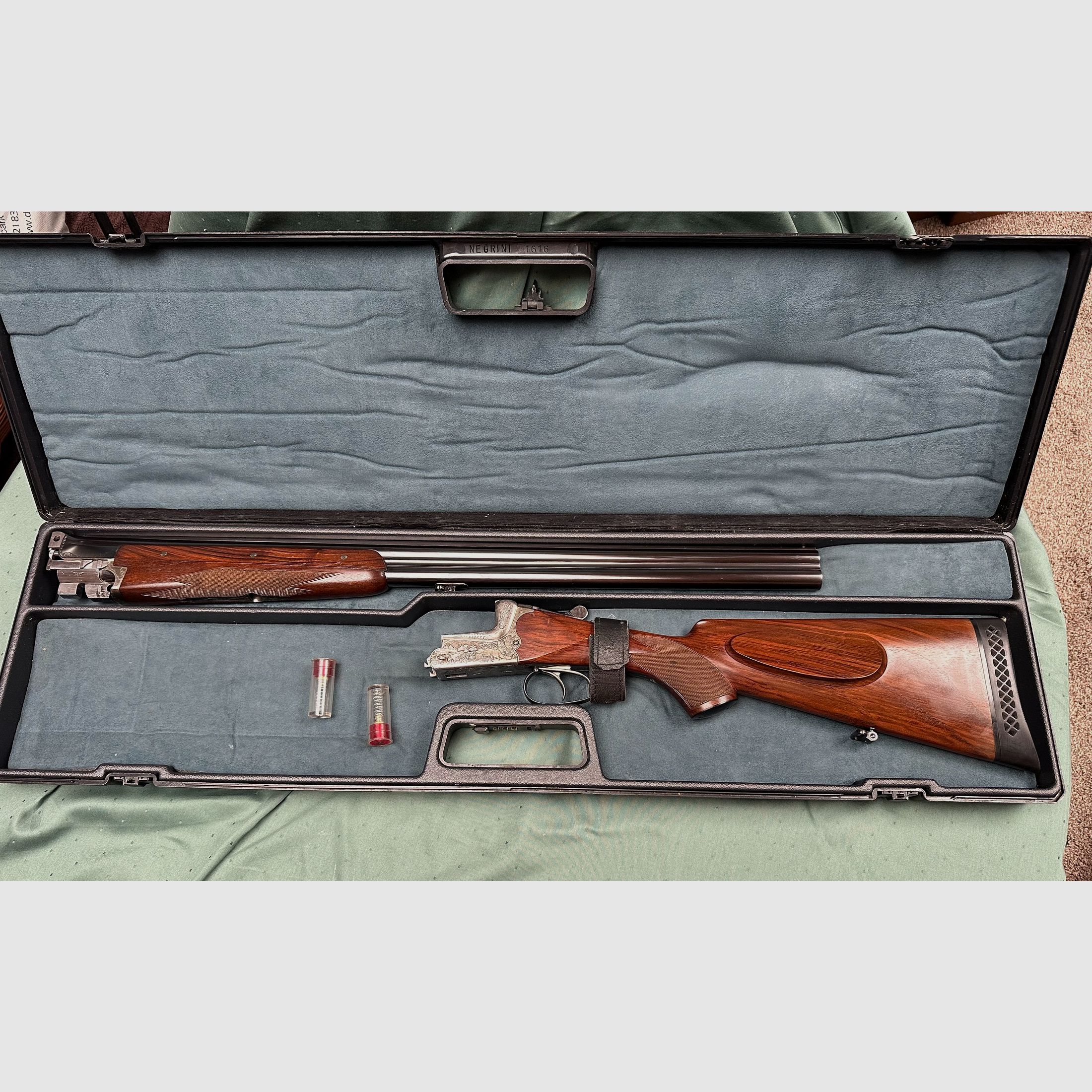 Merkel double-barrel shotgun 201 E, caliber: 12/70 with case, image 1 sur 6