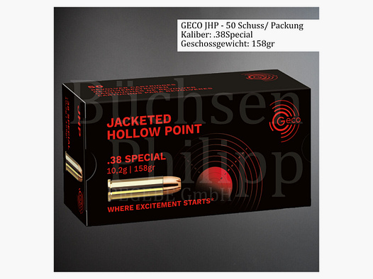 GECO	 .38Special 158gr Hohlspitz