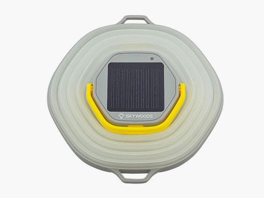 Lámpara de camping solar Skywoods 350 lúmenes - Recarga solar - Compacta y potente - Iluminación duradera para exteriores