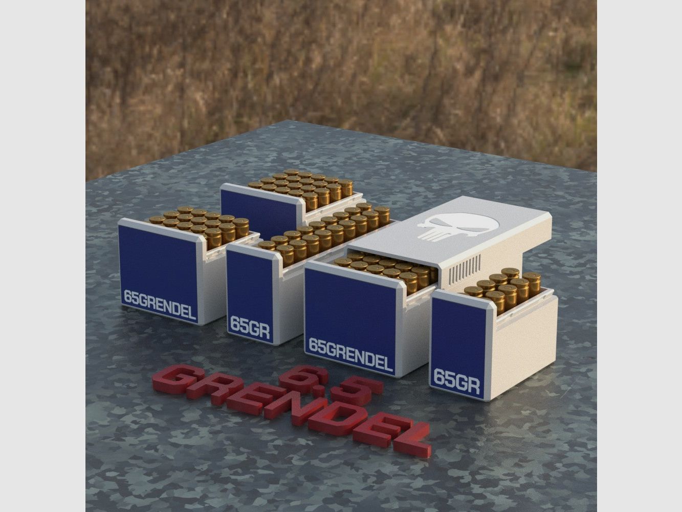 Filamelt Munitionsbox / Ammo Box 6.5mm Grendel – Patronenbox für 50 Schuss, Made in Germany
