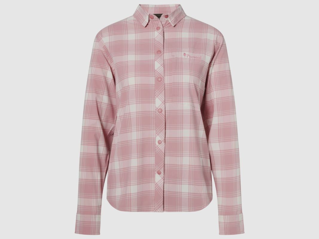 KOSZULA DAMSKA INSECTSAFE PINEWOOD ABISKO TREKKING 3222 PINK WHITE, zdjęcie 1 z 9