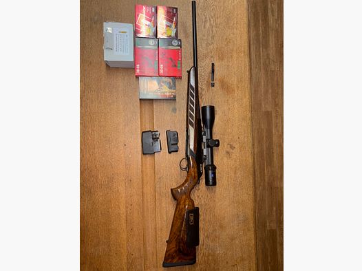 Merkel HELIX – sehr gute Holzklasse • Magazine + Munition • Bärenfeste Schaftbacke