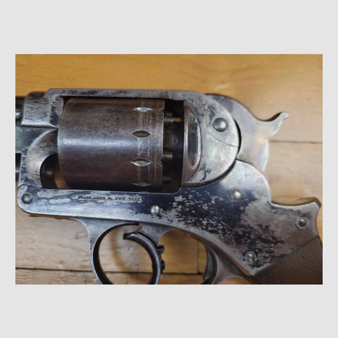 Außergewöhnlicher Starr Revolver Modell 1860 – Militärausführung Kaliber .44 – Einziger Double Action Revolver des Bürgerkriegs – Perfekte Markierungen – 60% seines ursprünglichen blauen Glanzes – Wunderschöne Mechanik und Lauf – Museumsrevolver!, Bild 5 von 22