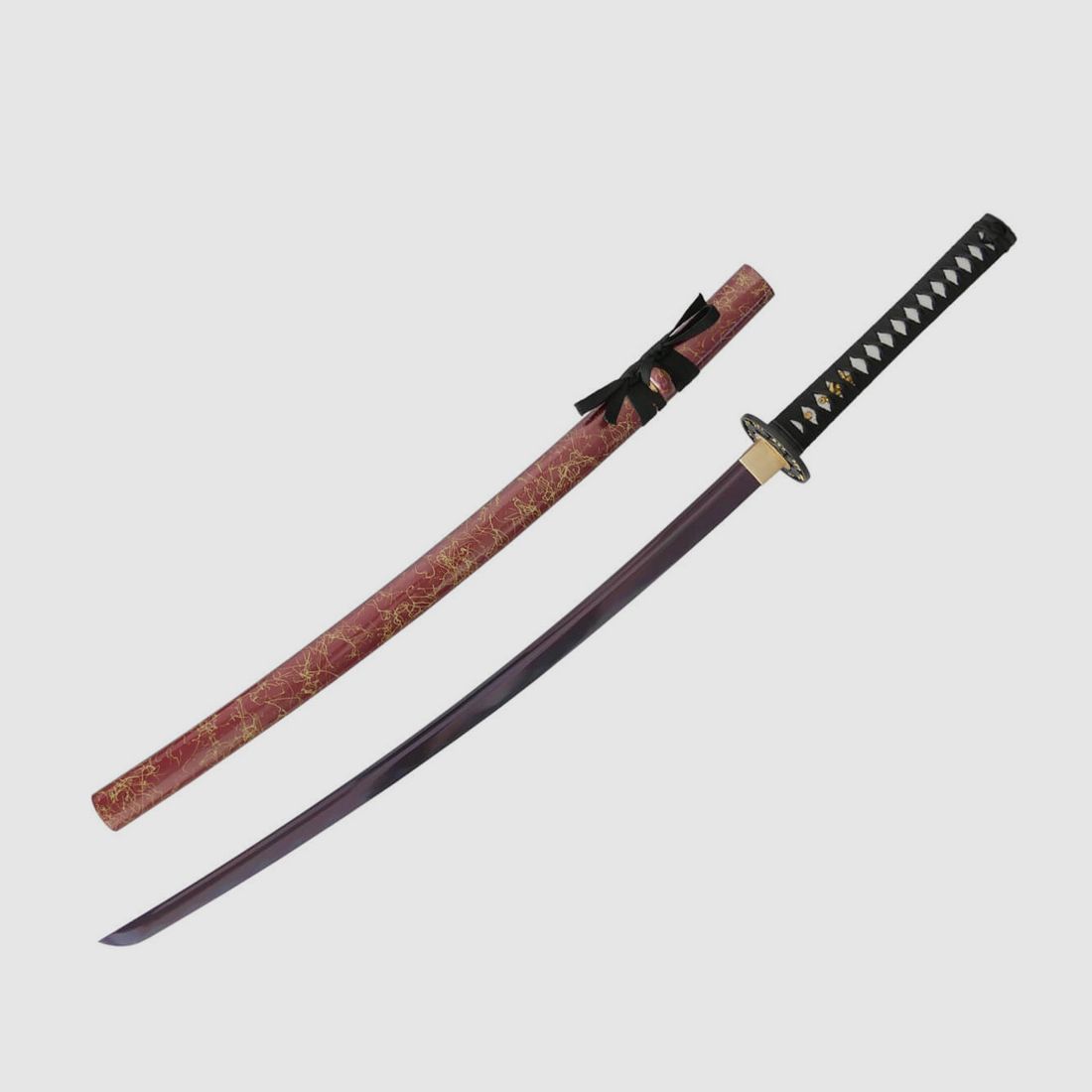 Red Samurai Katana mit roter Klinge