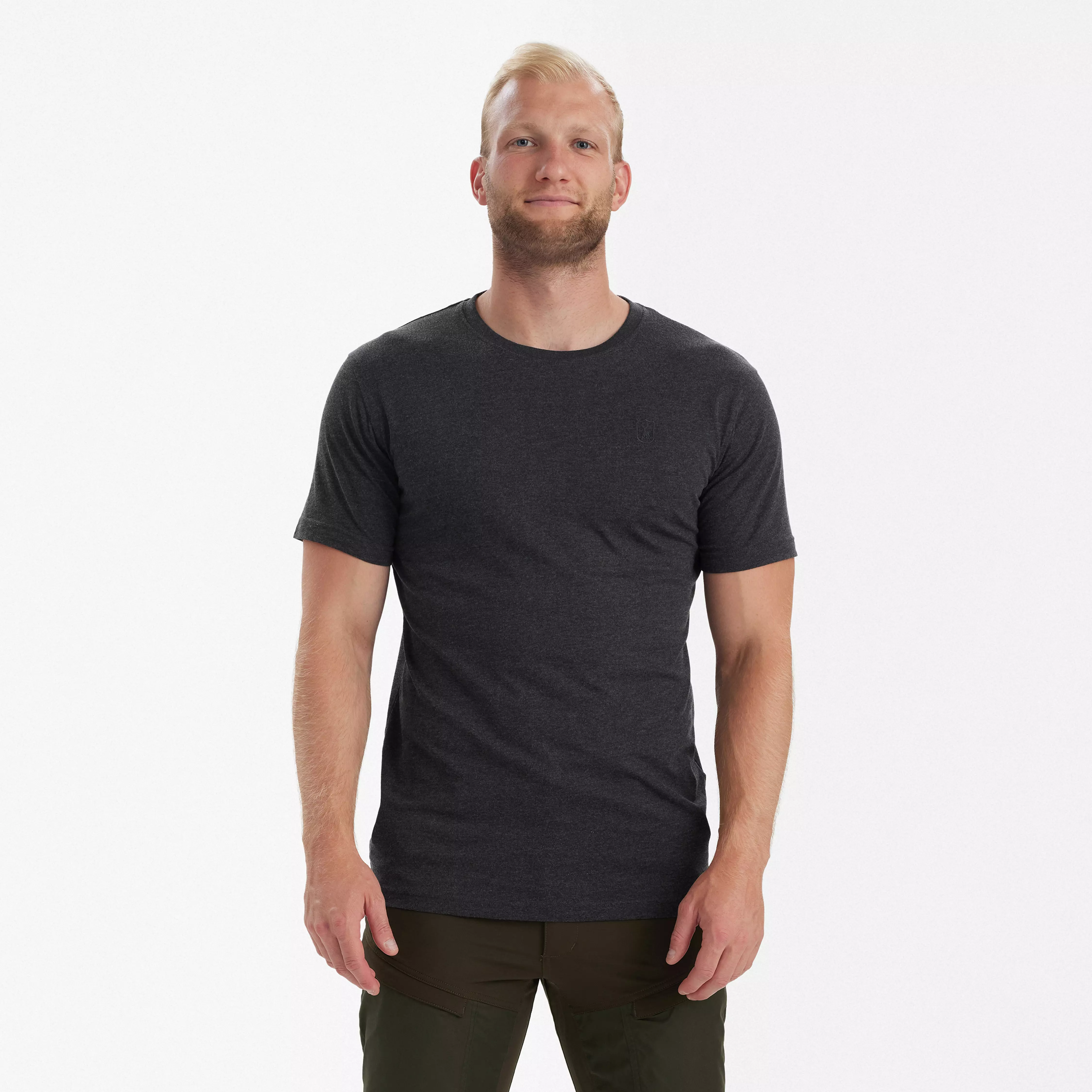 Basic T-shirt 2-pack - Adventure Green Melange, afbeelding 3 van 7
