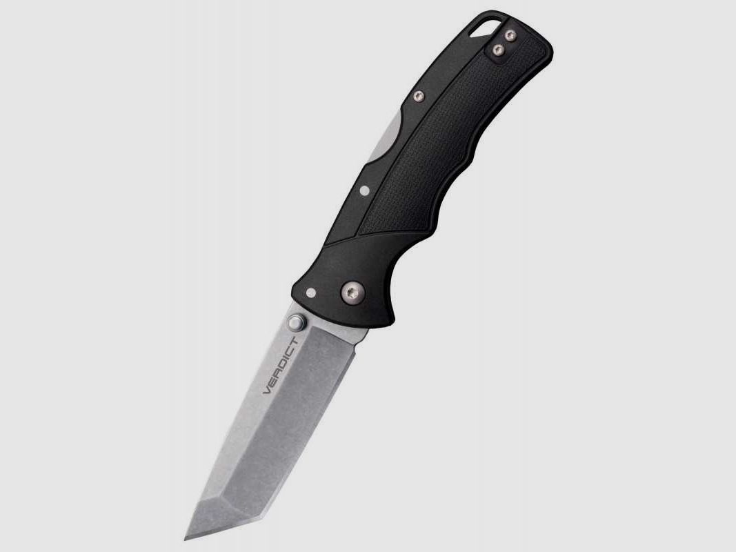 Cold Steel Verdict Taschenmesser, Tanto Point, 4116SS, schwarzer Griff