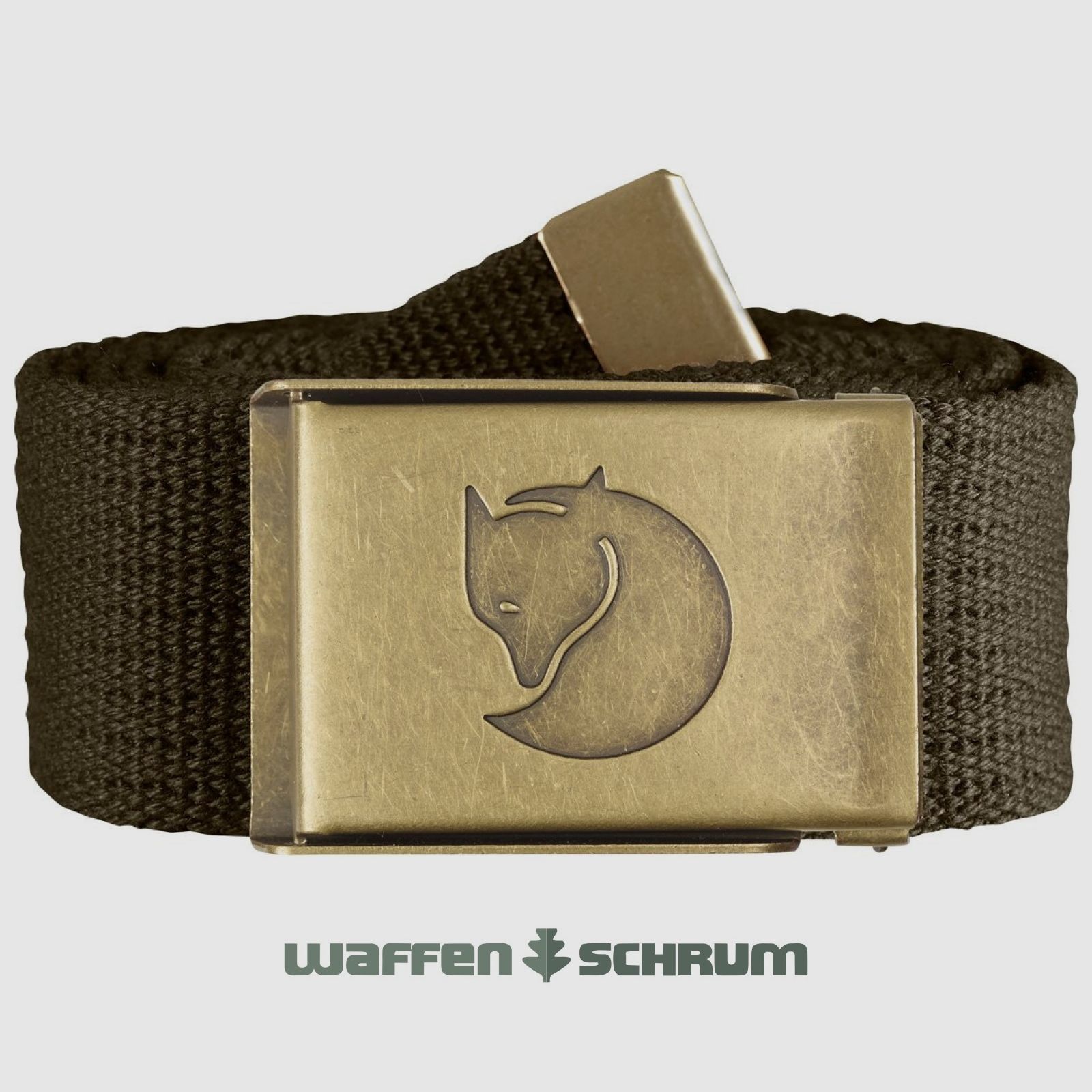 Cinturón Fjällräven Canvas Brass Dark Olive