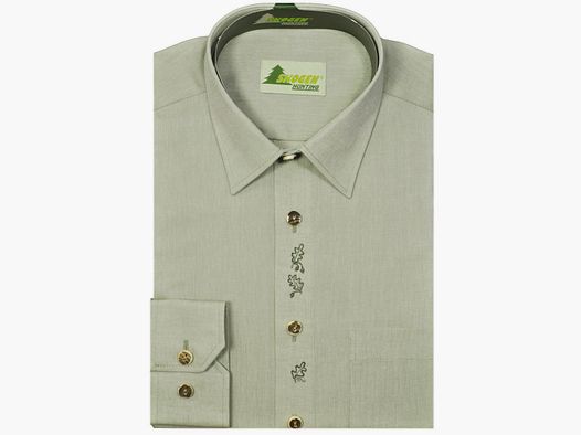 Hemd Chambray 1/1-Arm - Eichenlaub Stickerei