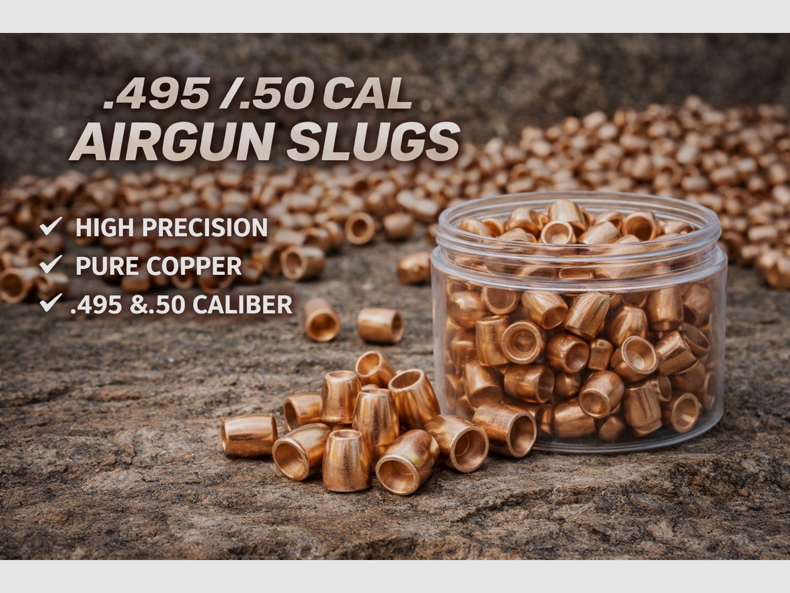 AEA Megalodon Challenger proyectiles Slugs Cal. 495 / .50