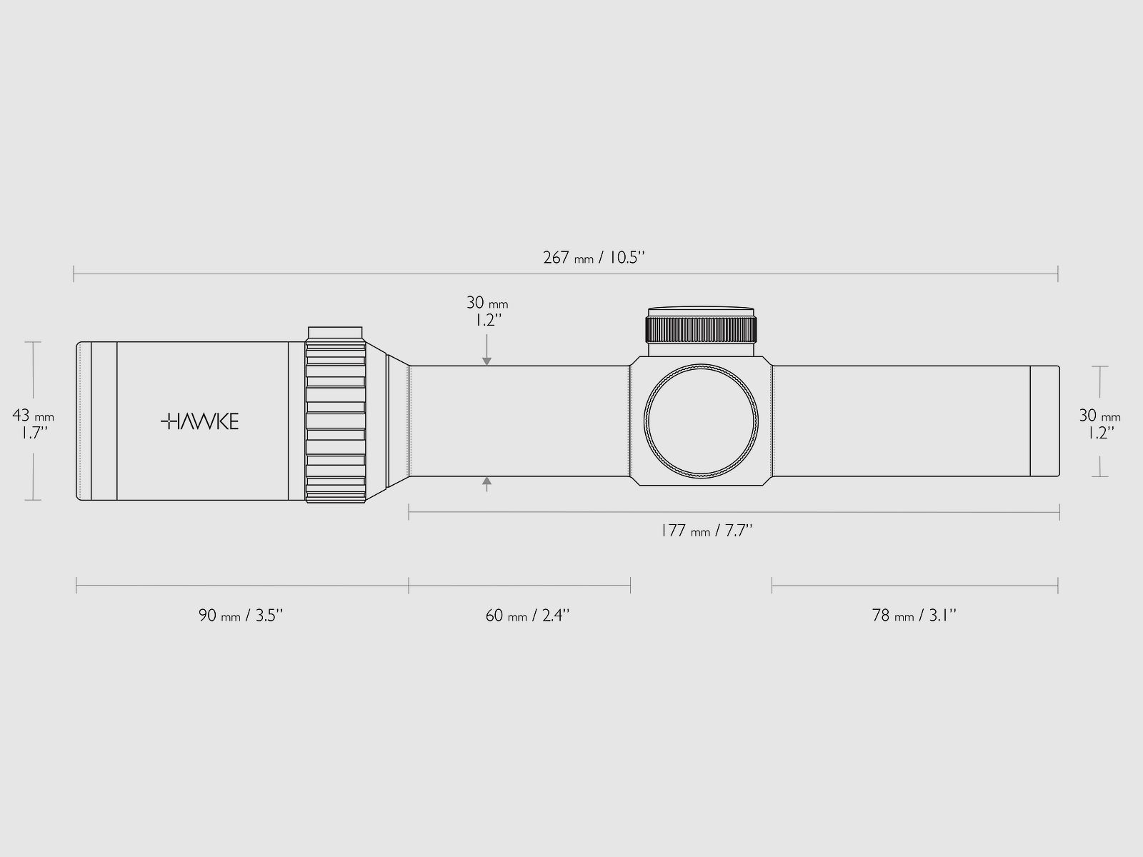 HAWKE 14402 luneta VANTAGE 30 WA 1-8X24 TACTICAL BDC ABSEHEN
