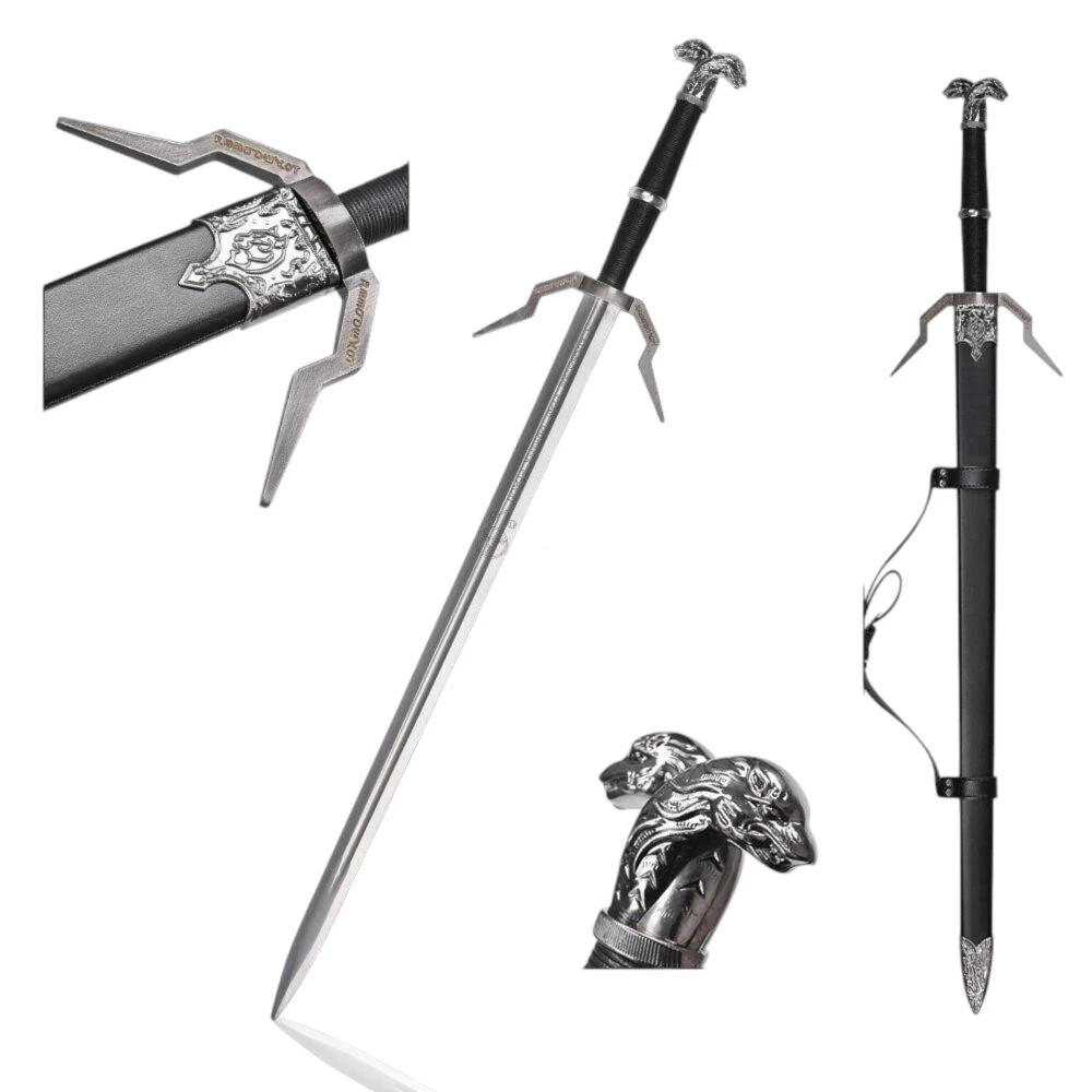 Großes Schwert von Geralt mit Scheide und Gürtel 126 cm | Replik, inspiriert von The Witcher