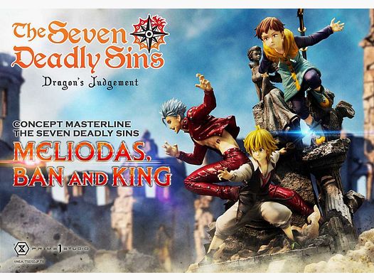 Seven Deadly Sins Concept Masterline Series Statue Meliodas, Ban and King 55 cm | 43064