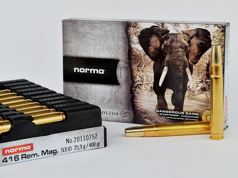 NORMA AFRICAN PH .416 Remington Magnum, SOLID 400 grs 1 Pack (10 shots at €12.60*)