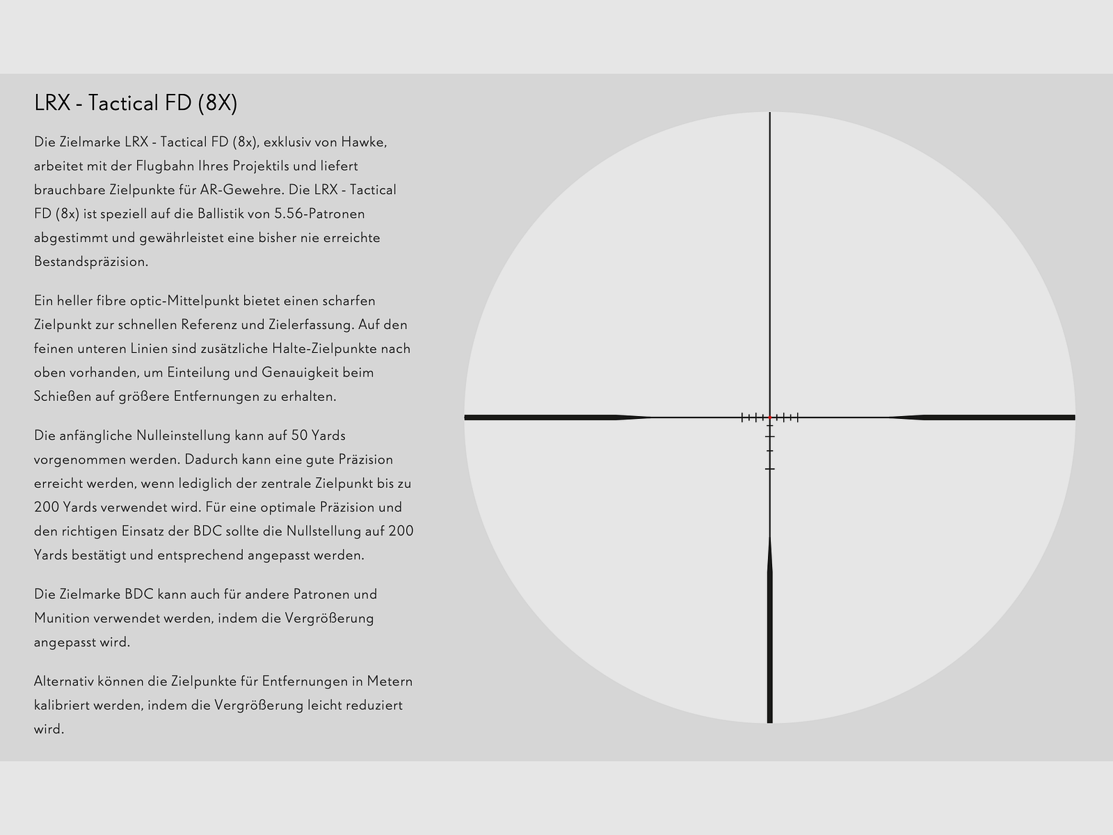 HAWKE 18406 luneta FRONTIER 30 FD 1-8x24 LRX TACTICAL FD 8X ABSEHEN