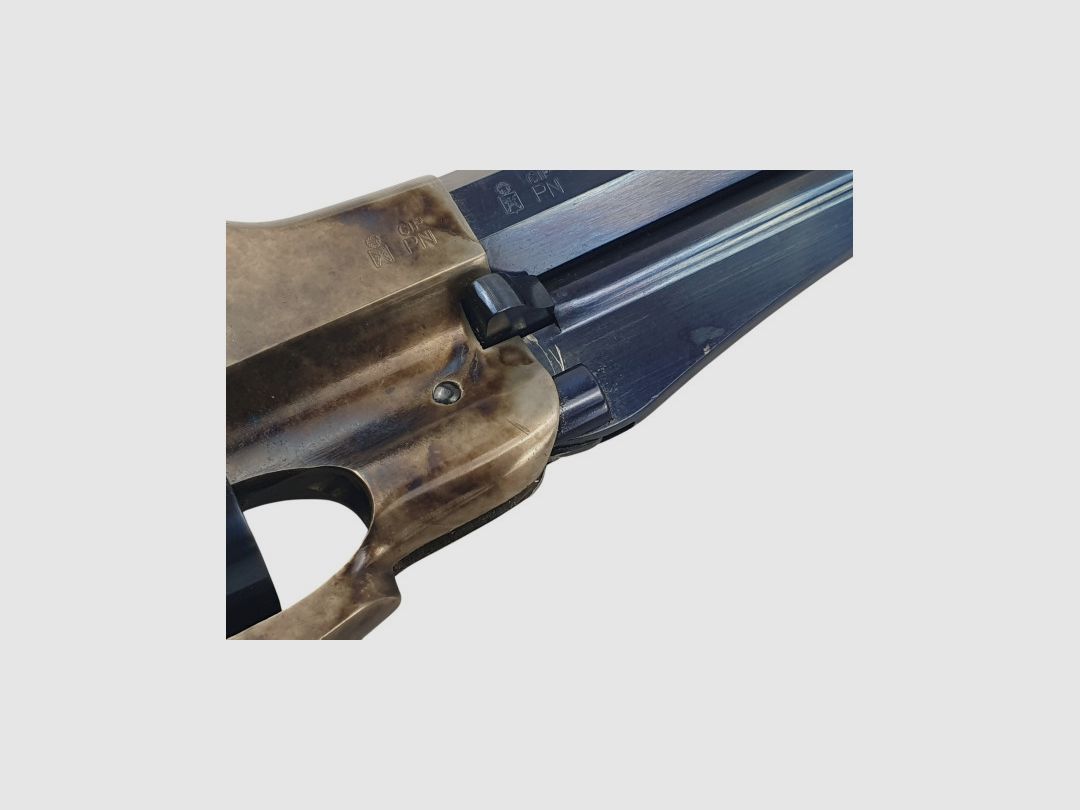 UBERTI OFFER! UBERTI REVOLVER 1858 NEW ARMY BLUE CHARCOAL CAL.44 BLACK POWDER BARREL 8", image 6 of 9