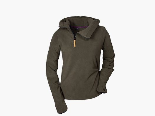 Damen Troyer Hoody - seitlicher Reißverschluss