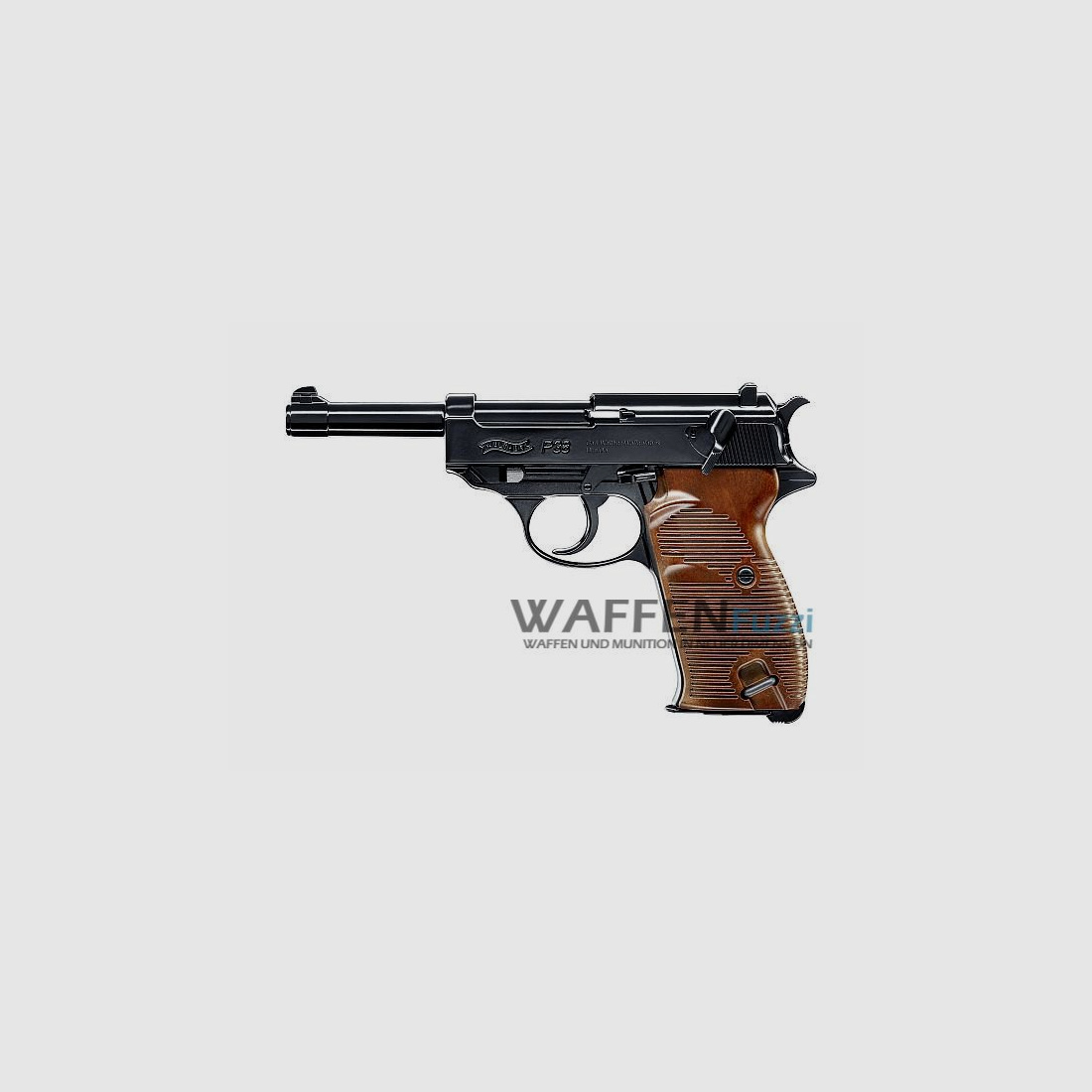 Walther P38 CO2-pistool 4,5 mm BB, geblauwde