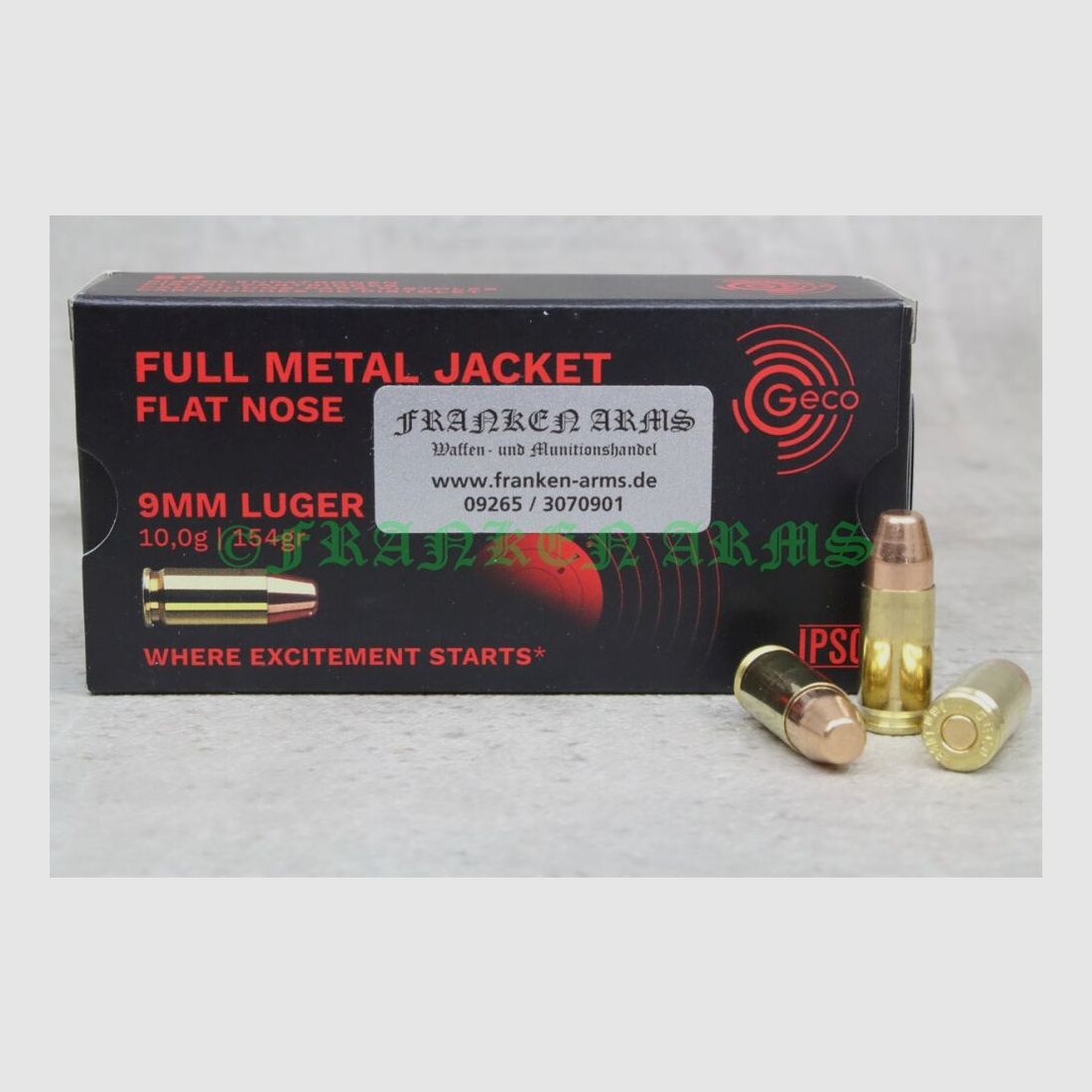 Geco 9mm Luger VM-FK 154gr. 10.0g 50 pieces tiered prices