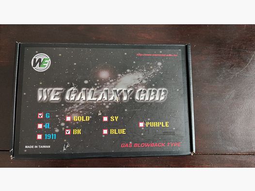 WE Galaxy GBB 6mm Pistolet Airsoft Czarny