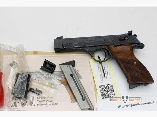 Pistole Erma ESP 85A Kal. .22lfB mit 2tem Magazin, Gewicht, Anschussbild
