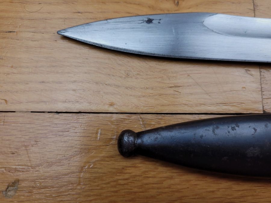 Zeldzaam Bajonet 84/98 2e type – geslepen zaagrug – IJzergieterij & Slotfabriek- W 17 – Zeer goede staat, afbeelding 11 van 14