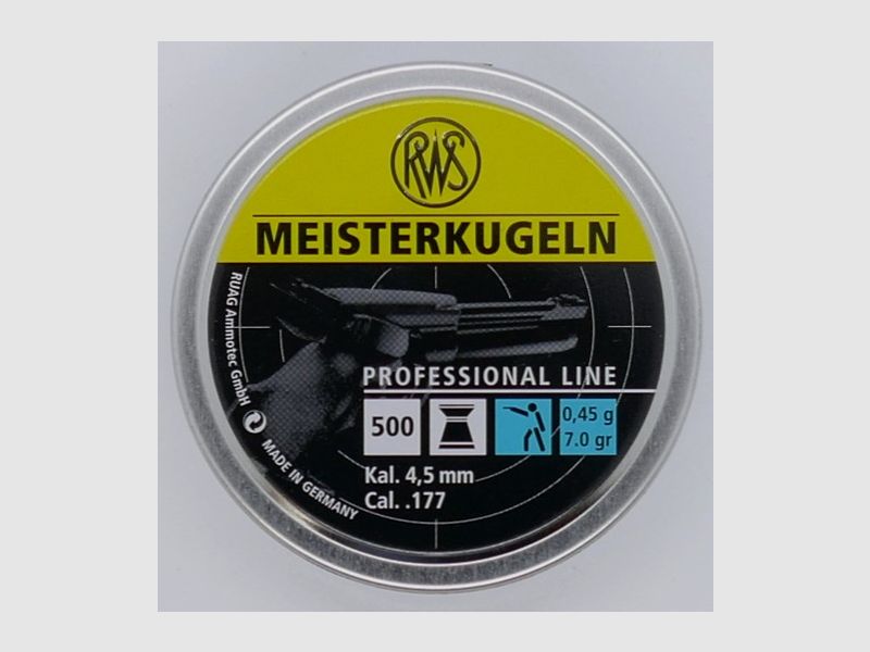 RWS Meisterkugeln Lupi 0,45 500er 4,49mm Diabolo Munition