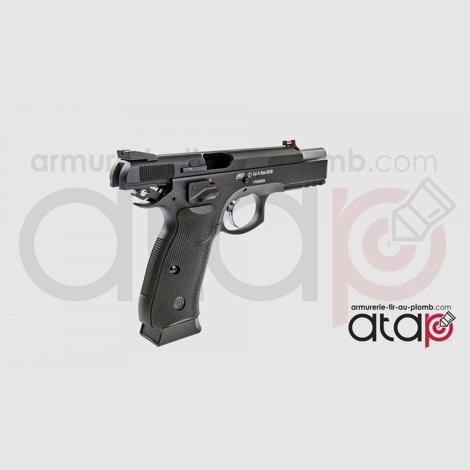 Ready-to-shoot Pack CZ SP01 Shadow Steel BB Pistol, image 3 of 7