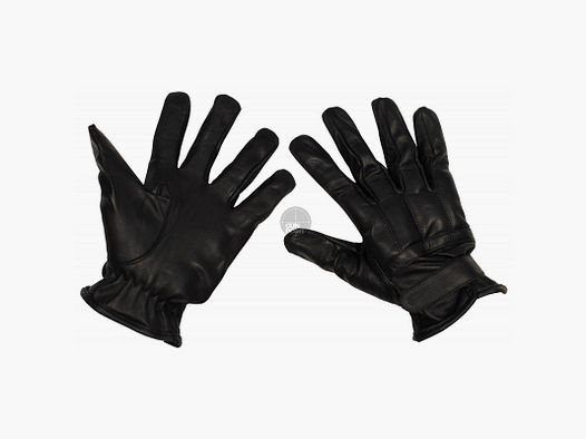 Guantes de cuero, negros, con relleno de arena de cuarzo - Talla: XL
