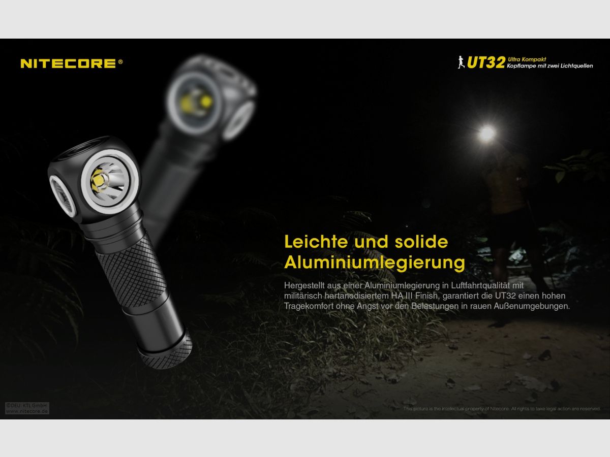 Nitecore UT32 Stirnlampe UT32 Dual Output