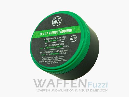 Cartucce per stordire il bestiame Kerner VERDE calibro 9x17