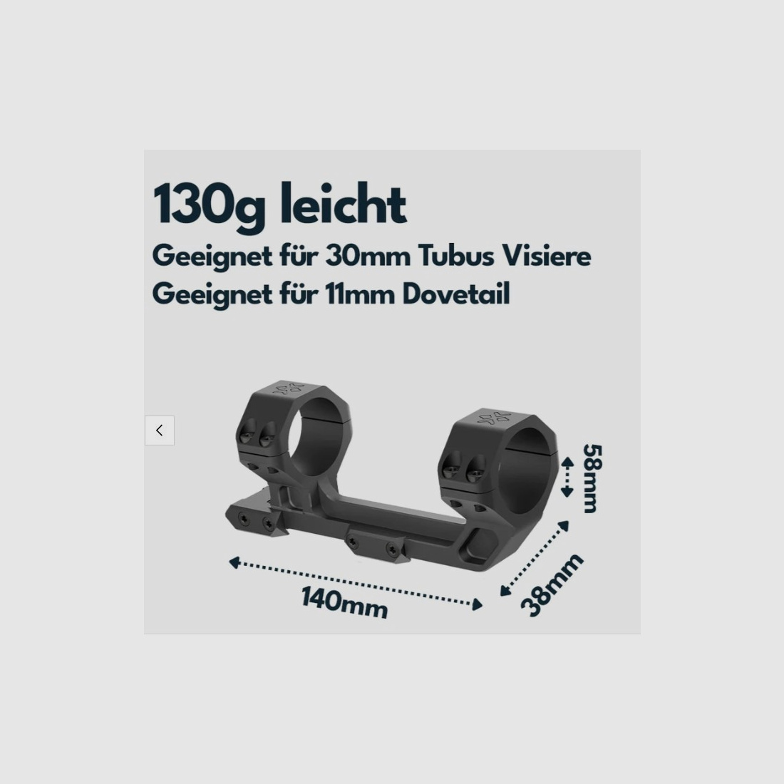 Vector Optics SCACD-25 Blockmontage mit eingebauter Wasserwaage, Neigungswinkelanzeige für 11mm Schiene