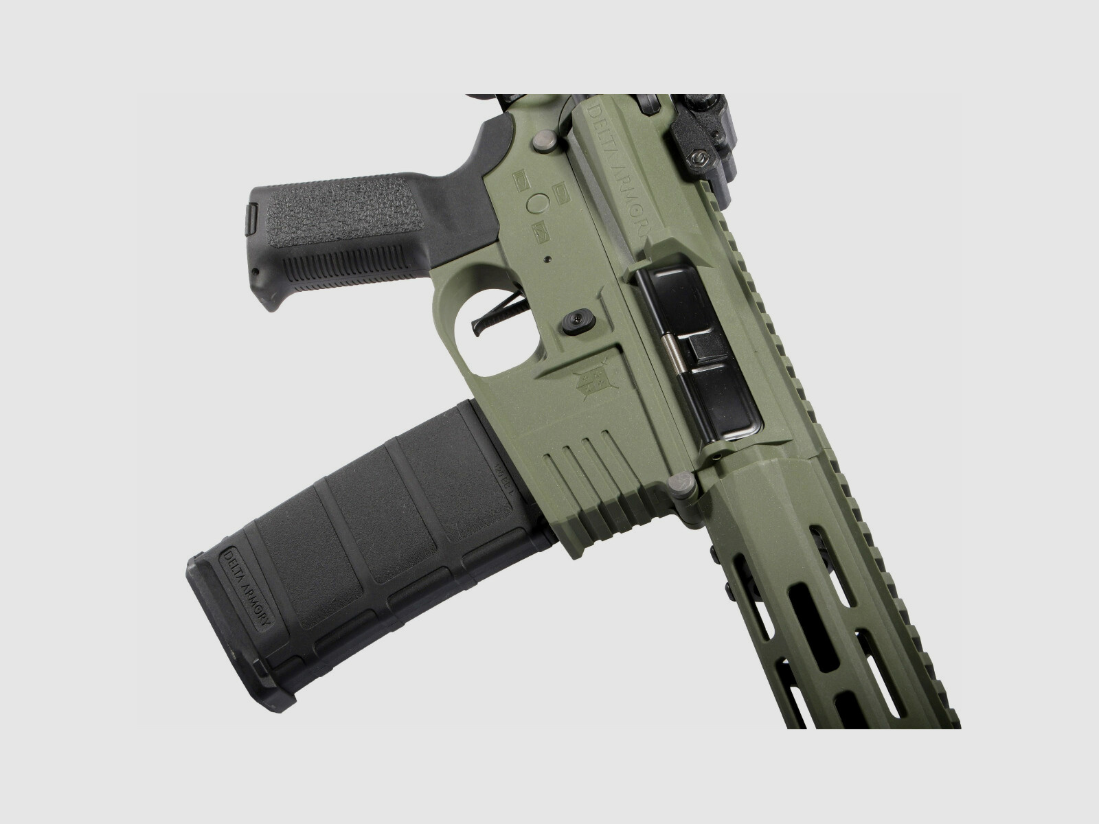M4 AR15 M-LOK 8 inch CHARLIE EAGLE ETU Olive S-AEG Airsoft Rifle Free from 18 years | Delta Armory