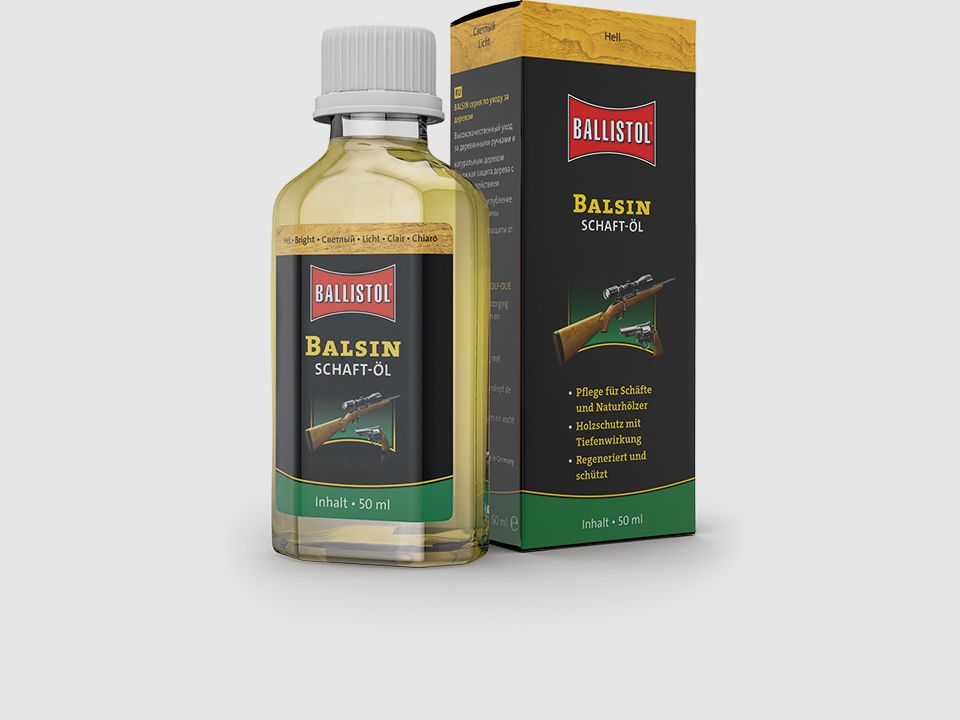 Ballistol Balsin Aceite para Culatas / Cuidado de Culatas Claro 50 ml
